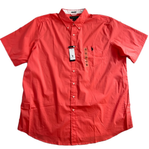 U.S. Polo Assn. men’s short sleeved button down shirt, size 2XL Tall, NWT